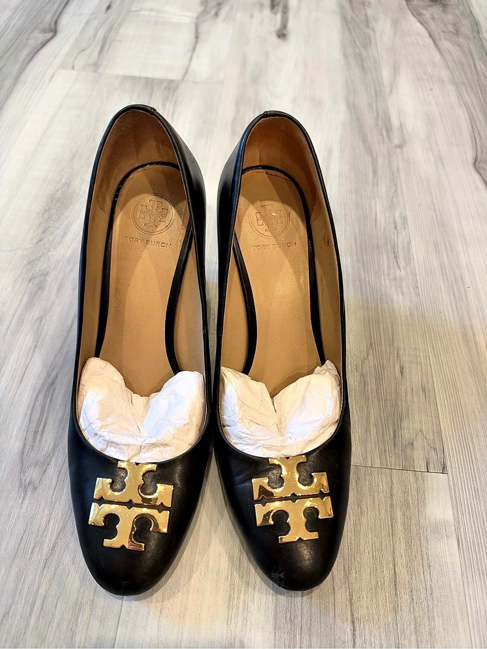 Tory Burch Black Wedge Pumps